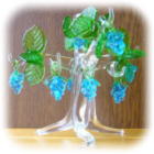 ガラス細工「ブドウの木」